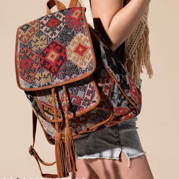 ❤️Adorable Ruggine Bordeaux Handmade Backpack - Picture 4 of 6